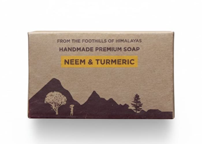 Handmade Neem & Turmeric Soap - Authentic Pahadi Product from Uttarakhand Himalayas | Buransh Tales