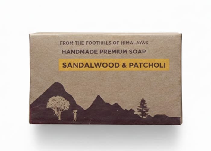 Handmade Sandalwood & Patchouli Soap - Authentic Pahadi Product from Uttarakhand Himalayas | Buransh Tales
