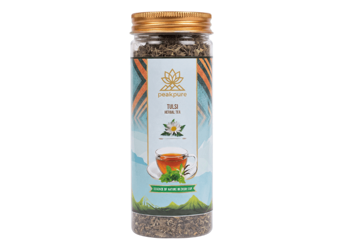 PeakPure Tulsi Tea - Authentic Pahadi Product from Uttarakhand Himalayas | Buransh Tales
