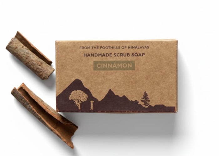 Handmade Cinnamon Scrub Soap - ₹105 Handmade Cinnamon Scrub Soap - Authentic Natural Bodycare & Wellness from Uttarakhand Himalayas | Buy Online at Buransh Tales