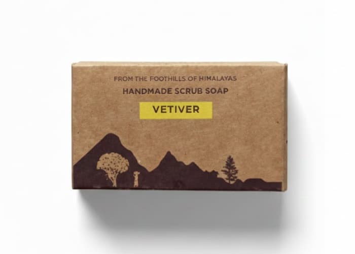 Buy Handmade Vetiver Scrub Soap Online - Buransh Tales Marketplace Handmade Vetiver Scrub Soap - Authentic Pahadi Product from Uttarakhand Himalayas | Buransh Tales