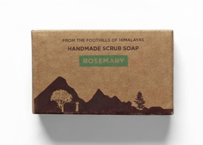 Handmade Rosemary Scrub Soap - ₹105 Handmade Rosemary Scrub Soap - Authentic Natural Bodycare & Wellness from Uttarakhand Himalayas | Buy Online at Buransh Tales